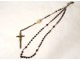 Rosary rosary Christ Cross Crucifix Ebony wood Saint Mary XIXth century