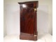 Empire mahogany bedside table gray marble gilt bronze columns XIXth