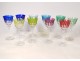 10 Rhine Roemers crystal wine glasses Saint-Louis color model Tommy XXth