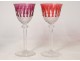 10 Rhine Roemers crystal wine glasses Saint-Louis color model Tommy XXth