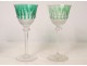 10 Rhine Roemers crystal wine glasses Saint-Louis color model Tommy XXth