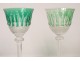 10 Rhine Roemers crystal wine glasses Saint-Louis color model Tommy XXth