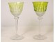 10 Rhine Roemers crystal wine glasses Saint-Louis color model Tommy XXth