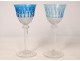 10 Rhine Roemers crystal wine glasses Saint-Louis color model Tommy XXth