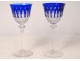 10 Rhine Roemers crystal wine glasses Saint-Louis color model Tommy XXth