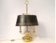 Hot water bottle lamp 2 lights Empire gilt bronze palmettes flowers 20th century