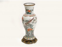 Porcelain Vase Famille Verte India Company bronze 18th