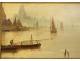 HST navy painting Dutch school port boats Netherlands Holland XIXth