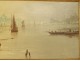 HST navy painting Dutch school port boats Netherlands Holland XIXth