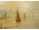 HST navy painting Dutch school port boats Netherlands Holland XIXth