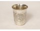 Russian solid silver vodka cup Moscow monuments foliage 62gr XIXth