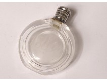 Crystal salt bottle cut glass solid silver 1882 XIXth century