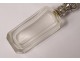 19th century cut crystal glass salt bottle in solid silver