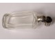 19th century cut crystal glass salt bottle in solid silver