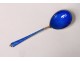 Small solid silver spoon blue enamel Denmark PB 17gr 20th century