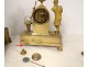Lot 3 pendulums to restore gilded bronze Sheaf Wheat shepherd dog London XIXth