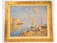 HST marine painting landscape South France fishermen boats Martigues XIXth