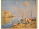 HST marine painting landscape South France fishermen boats Martigues XIXth