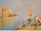 HST marine painting landscape South France fishermen boats Martigues XIXth