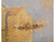 HST marine painting landscape South France fishermen boats Martigues XIXth