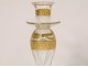 Crystal candlestick Saint-Louis crystal model Thistle gilding flowers twentieth