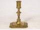 Candlestick candlestick Louis XIV bronze foliage candlestick XVIIth century