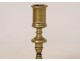 Candlestick candlestick Louis XIV bronze foliage candlestick XVIIth century