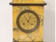 Sienna marble terminal clock bronze palmettes cassolette Restoration XIXth