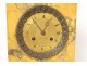 Sienna marble terminal clock bronze palmettes cassolette Restoration XIXth