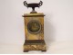 Sienna marble terminal clock bronze palmettes cassolette Restoration XIXth