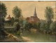 HSP River Village Landscape Framework golden stuccoed 19th