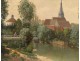 HSP River Village Landscape Framework golden stuccoed 19th