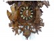 Cuckoo clock carved wood wall clock Black Forest deer hare XIX