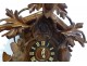 Cuckoo clock carved wood wall clock Black Forest deer hare XIX