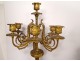 Mantelpiece clock candelabra 6 lights gilded bronze Napoleon III XIXth