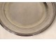 Solid silver round dish Farmers General Old man coat of arms 579gr XVIIIth