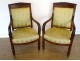 Pair of mahogany armchairs with Jacob palmettes I Empire 19th century