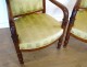 Pair of mahogany armchairs with Jacob palmettes I Empire 19th century