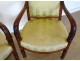 Pair of mahogany armchairs with Jacob palmettes I Empire 19th century