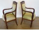 Pair of mahogany armchairs with Jacob palmettes I Empire 19th century