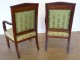 Pair of mahogany armchairs with Jacob palmettes I Empire 19th century