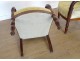 Pair of mahogany armchairs with Jacob palmettes I Empire 19th century