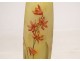 Vase piedouche glass paste Daum Nancy flowers lilies lilies Art Nouveau XIXth