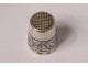 Solid silver Russian thimble niello flowers 6.48gr 20th century
