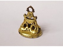Seal stamp of chatelaine gilded metal coat of arms coat of arms XIXth century