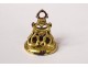 Seal stamp of chatelaine gilded metal coat of arms coat of arms XIXth century