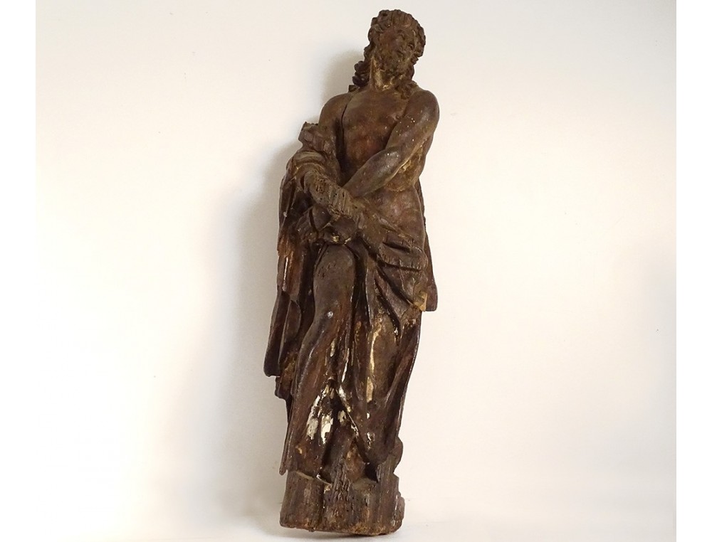 Sculpture Christ En Bois – Statue Religieuse 30cm – Artisanat Occasion