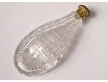 Crystal salt bottle cut glass gilded metal XIXth century