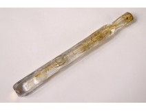 19th century gilt-cut crystal salt bottle