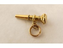 Key watch key solid gold 18 carats PB 1.12gr XIXth century